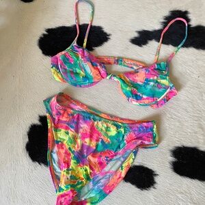 Vintage 80s multicolor bikini